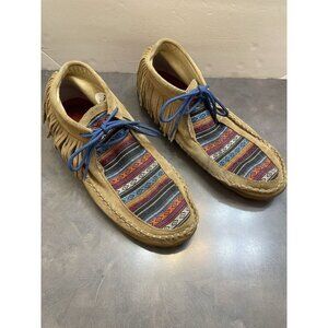 Twisted X Tribal Leather Moccasin Loafer Slip Resistant Womens 11 Mens 10 Native